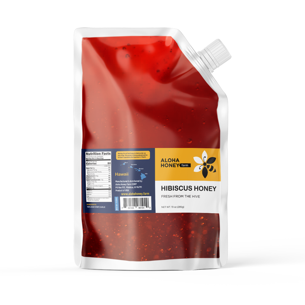 Raw Honey Infused with Hibiscus Flowers 10 oz (285 g)