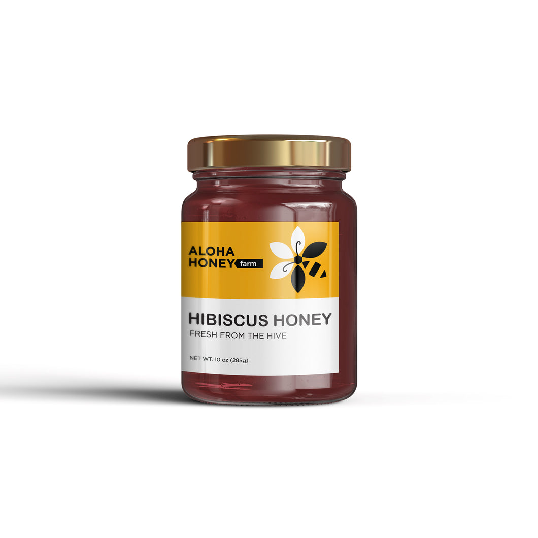 Raw Honey Infused with Hibiscus Flowers 10 oz (285 g)